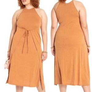 ELOQUII Knit Wrap Skirt Midi Dress Size 26/28 (Z14.19)